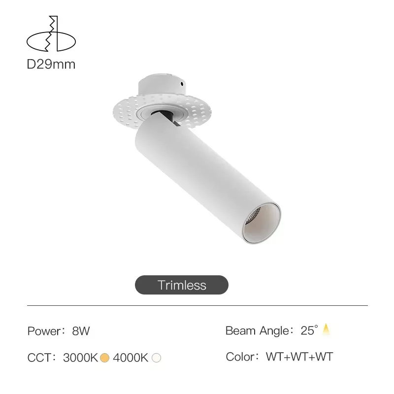 1 Inch Recessed Round Adjustable Spotlight - Image 11