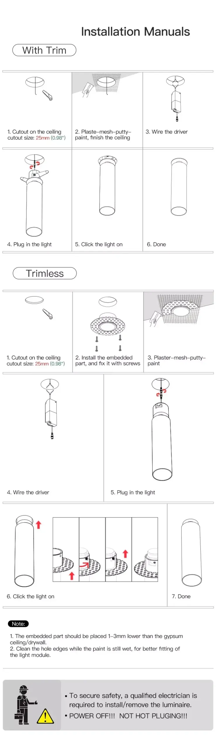 1 Inch Recessed Round Adjustable Spotlight - Image 29