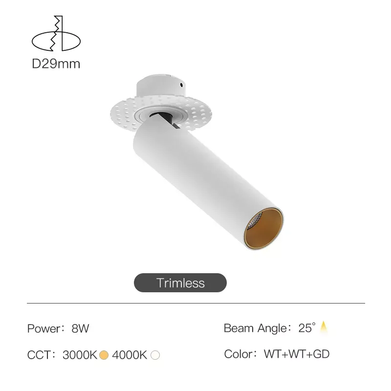 1 Inch Recessed Round Adjustable Spotlight - Image 13