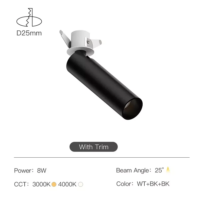 1 Inch Recessed Round Adjustable Spotlight - Image 15