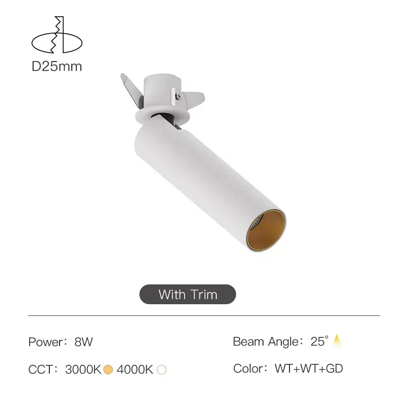 1 Inch Recessed Round Adjustable Spotlight - Image 16
