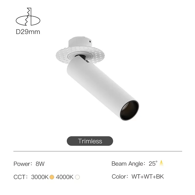 1 Inch Recessed Round Adjustable Spotlight - Image 17