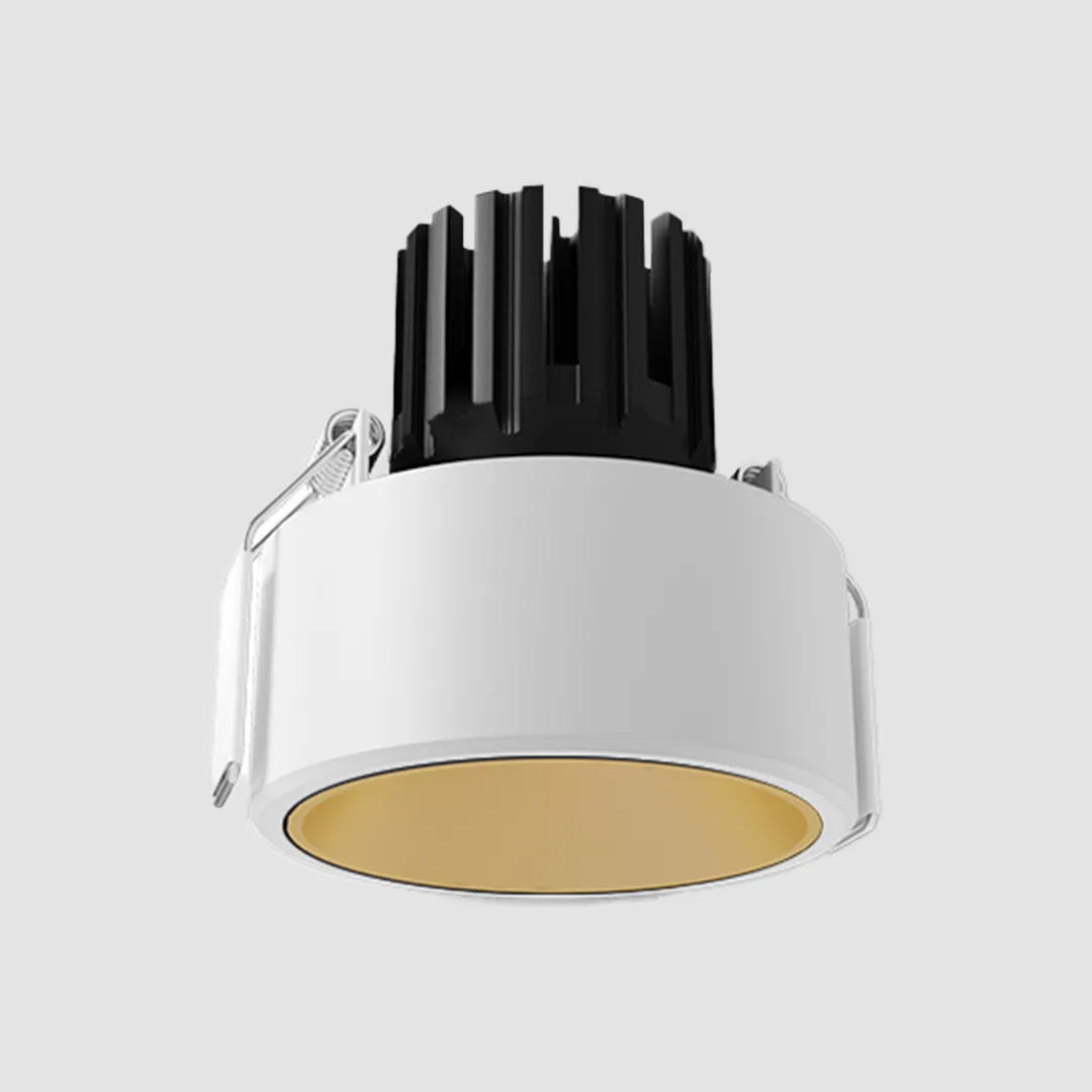 3 Inch Semi-Recessed Round Adjustable Downlight - Gold