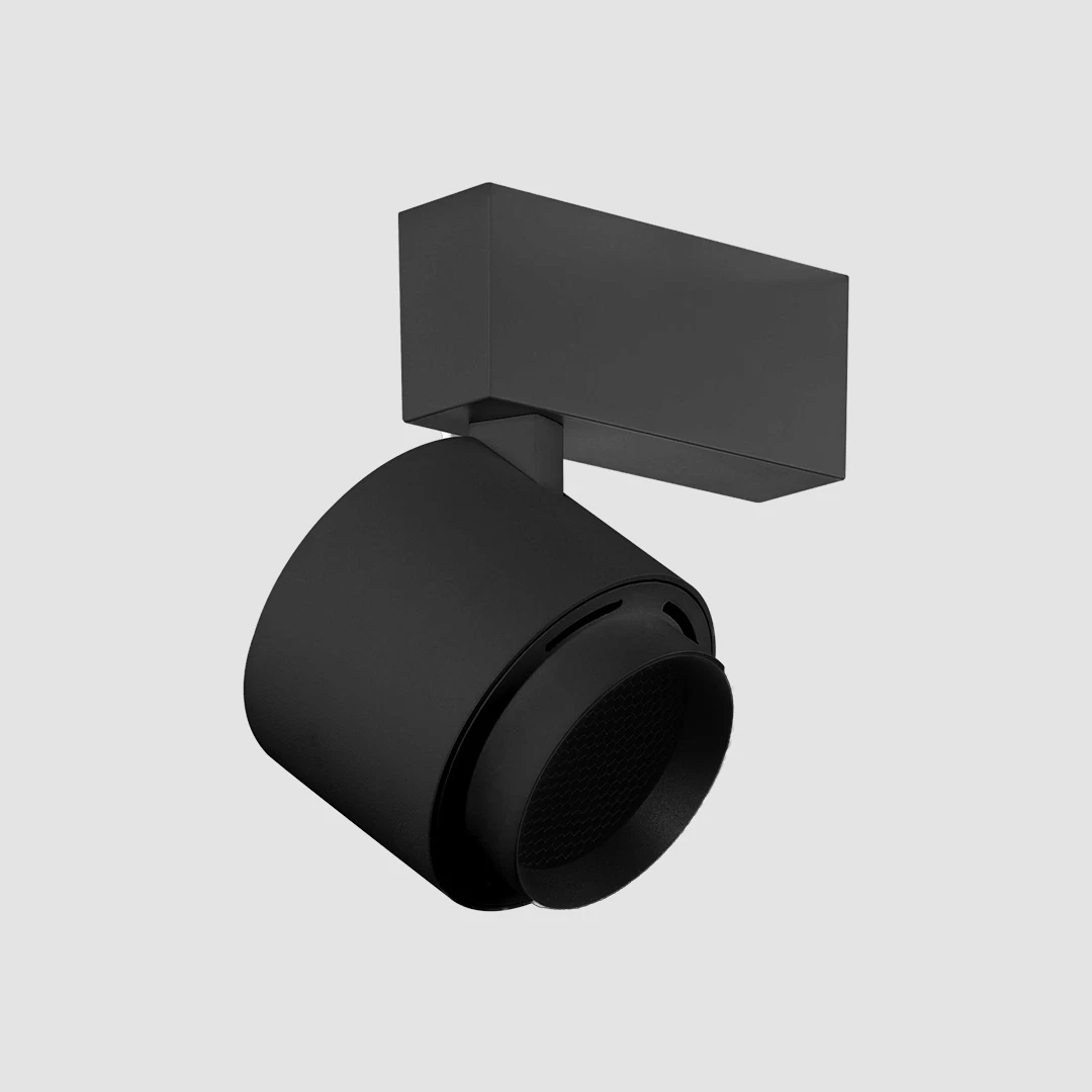 Modern Spot Light- Standard Track - Black, 15W