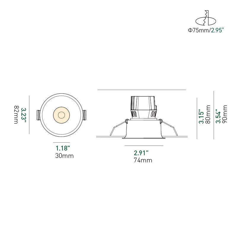 3 Inch Recessed Round Fixed IP65 Outdoor Downlight - Image 20