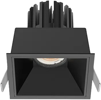 3 Inch Recessed Square Fixed IP65 Outdoor Downlight - Black