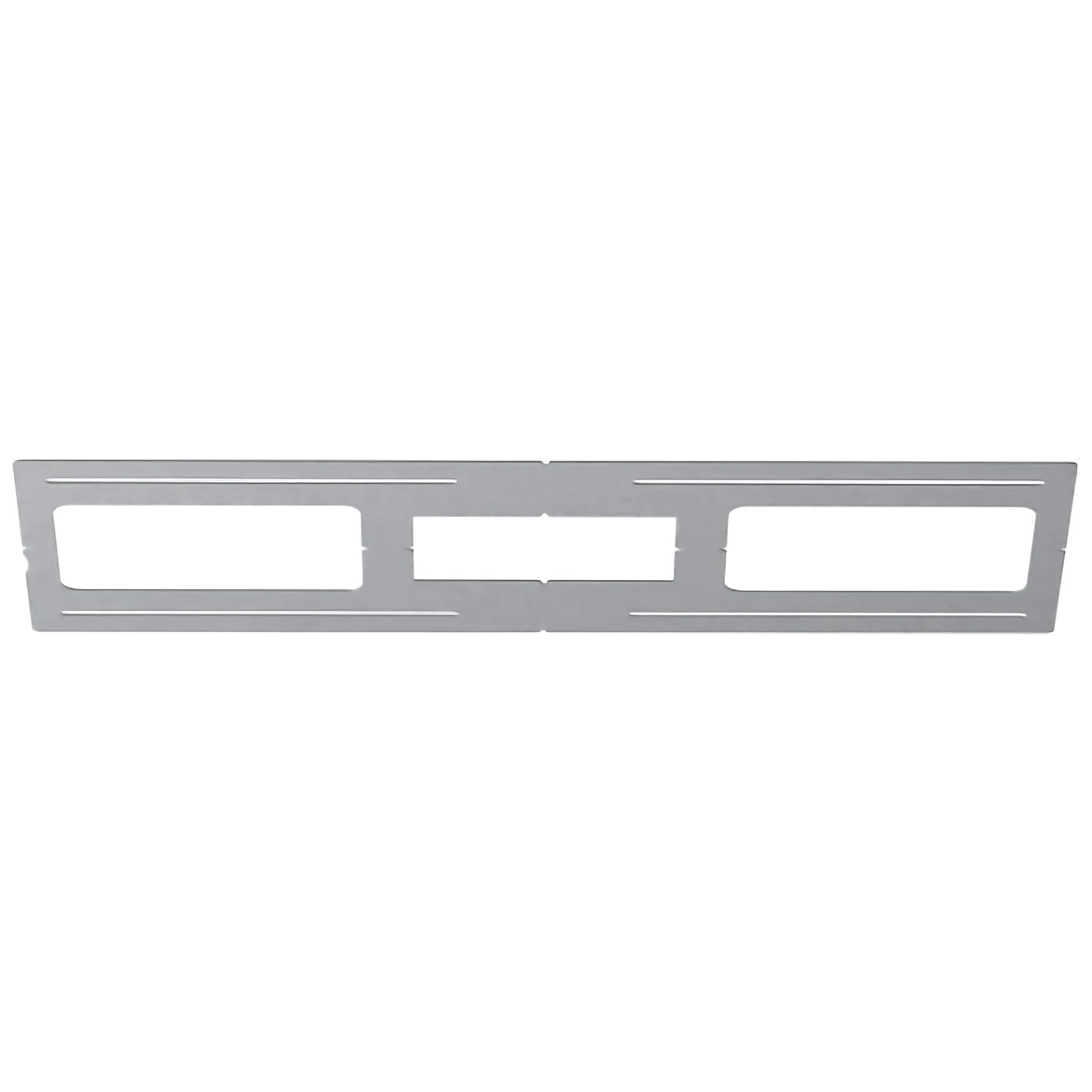 rectangular metal mounting plate for recessed lighting fixtures