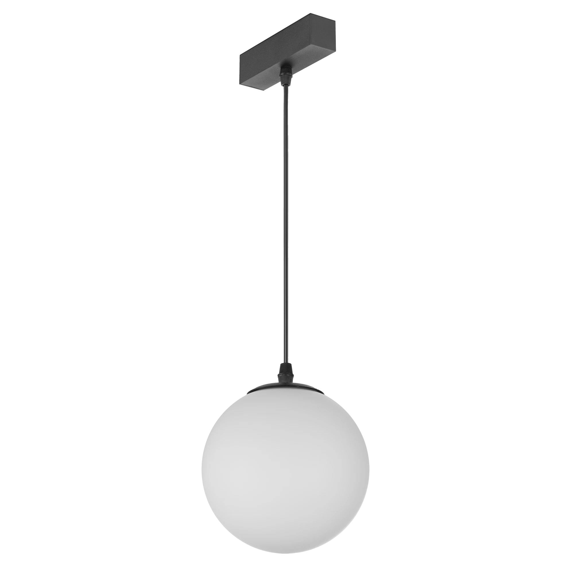 Globe Pendant - Standard Track - Black