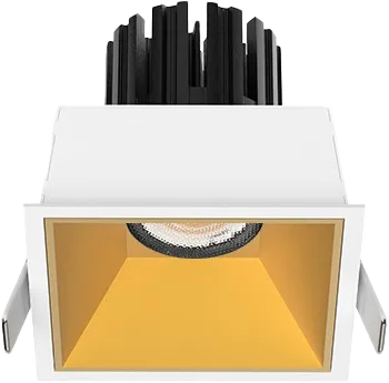 3 Inch Recessed Square Fixed IP65 Outdoor Downlight - Gold