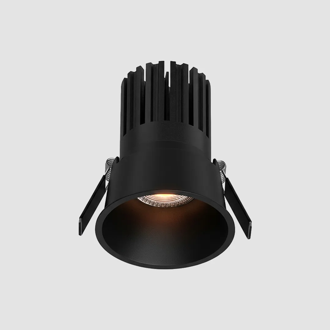 3.5 Inch Recessed Round Fixed Downlight - Black